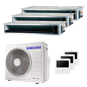 Condizionatore Samsung canalizzabile trial split 9000+12000+12000 BTU inverter A++ unità esterna 6,8