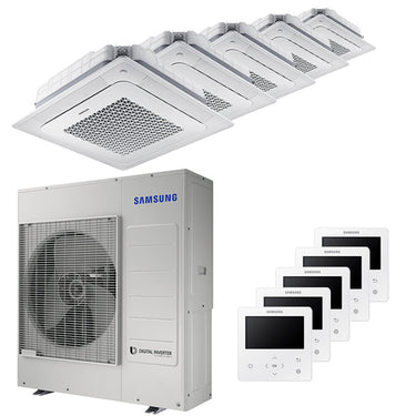 Condizionatore Samsung Cassetta Windfree 4 vie penta split 7000+7000+7000+12000+12000 BTU inverter A++ unità esterna 10,0 kW