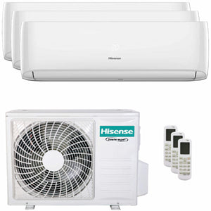 Condizionatore Hisense Hi-Comfort 2025 trial split 7000+7000+18000 BTU inverter A++ wifi unità ester
