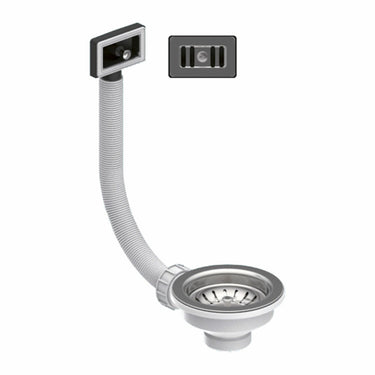 Piletta Valsir 3"1/2 con cestello e troppopieno rettangolare